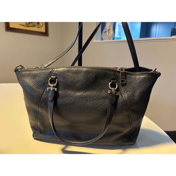 Coach Prairie Satchel in Black Pebbled Leather - Picture 2 of 12